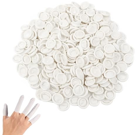 YIIWONI 100PCS Lettini per Dito in Lattice Monouso, Mano Lattice Copri, Ditali in Silicone per Dita, Guanto Impermeabile per Dito, per Riparazione Elettronica Pulizia Gioielli Lavorazione Industriale