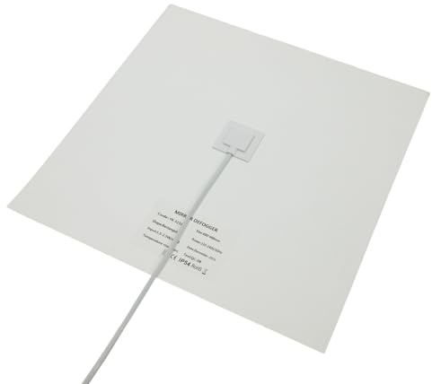 AFTERTECH Lámina de 40 x 40 cm antiempañamiento para espejo de baño, película calefactora para eliminar condensación, 220 V, 230 V, D3F3