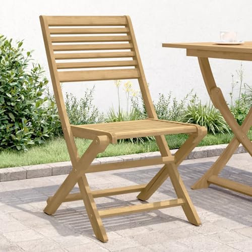 Xichuzi Gartenstühle 2 STK. Klappbar 48,5x61,5x87 cm Massivholz Akazie, Gartenmöbel, Terrassenstühle, Balkon Sessel, Balkon Stühle, Balkonstuhl, Garten Stühle Für Draussen - 365739