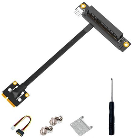 Aurgiarme PCIE - Cable de conexión PCIE en miniatura de 8 x 16 x a PCIE en miniatura PCIe a tarjeta de extensión PCIe para tarjeta de red de sonido