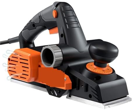 Raboteuse à bois, Raboteuse électrique 7.5 W, 900 ampères, 14500 tr/min, outil puissant portatif multifonctionnel for couper le bois avec une profondeur de coupe réglable de 3mm, Fournit puissance et