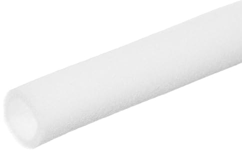 PATIKIL 1 Stück Rohrisolierung Schaumstoff 2m Lange, 40mm ID x 50mm OD Isolierung Rohr Schaumstoffschlauch für Heizung Sanitär Heizungsrohr Schwimmbadgriff (Weiß)