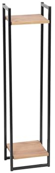 FRAMADO - Portapiante Cage in metallo con 2 livelli - Nero - 25x22x100cm - Portafiori per interni - Tavola decorativa - Portapiante - Accessorio per il soggiorno