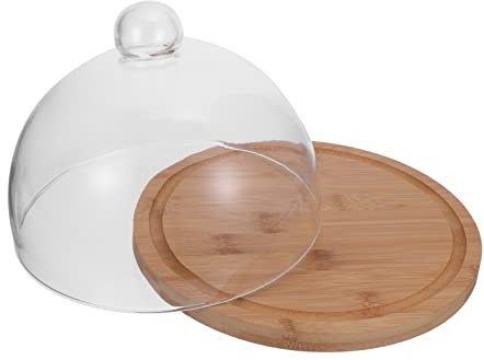 Cabilock Présentoir à Gâteau avec Couvercle Verre Support Rotatif pour Gâteaux Pâtisseries et Desserts Plat de Rangement Transparent pour Gâteau Anniversaire Moyen