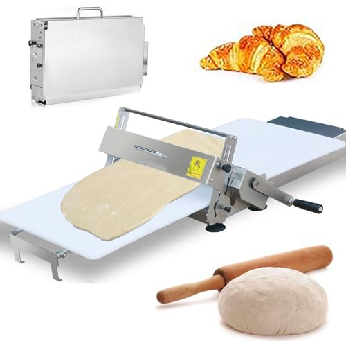 Dfdieratve Macchina per Stendere la Pasta, Laminatrice per Pasta per Croissant, Spessore della Macchina per Impasto Regolabile, per Fondente, Croissant, Pizza e Pasta Sfoglia A300