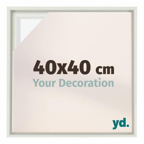 yd. Schattenfugenrahmen 40x40 Weiß Matt - Rahmen für Leinwand - Holz Lyon | Schattenfugenrahmen für Leinwände, Geeignet für Leinwände bis 2 cm Dicke, Ohne Rückwand und Glas, Made in Holland
