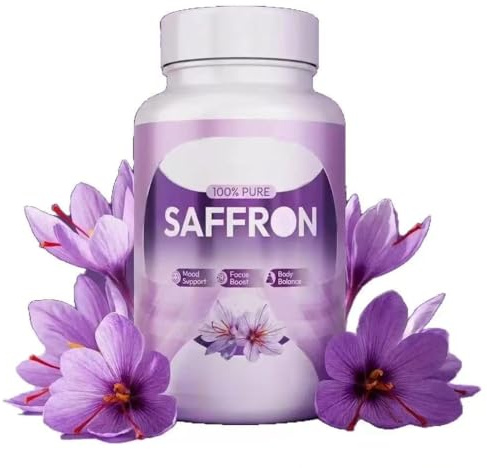 Estratto di zafferano puro - per benessere, umore, supporto energetico e concentrazione - 100% vegano, senza glutine