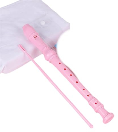 Blockflöjt Blockflöjt 8håls Högt Ställt Robust Och ABS Material Hållbart Instrument För Vuxna Och Nybörjare(Pink)