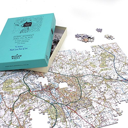 Mainland UK Personalised Jigsaw Puzzle for Adults – 400 Piece Custom Location Map Puzzle with House-Shaped Centrepiece | Personalised Gift for Birthdays, Anniversaries & Housewarmings