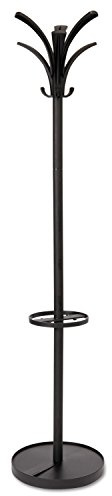 Alba PMBRIO N Metall Schwarz Kleiderständer Garderobenständer Stabil 12 Haken ideal für Garderobe in Flur Foyer Büro 175, 5Cm(H)