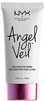 NYX Professional Makeup Prebase de maquillaje Angel Veil Skin Perfecting Primer, Fórmula ligera, Acabado sedoso, Control de brillos, Aplicación del maquillaje, Fórmula vegana