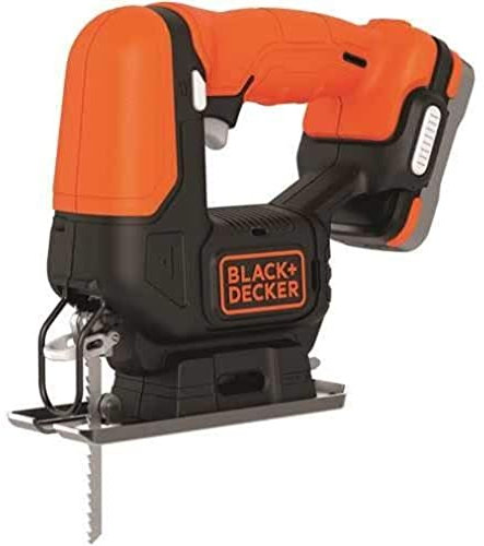 Black+Decker BDCJS12S1-QW - Sierra de calar inalámbrica - 12 V - 1, 5 Ah - Profundidad: 16 mm - Madera: 52 mm - Metal: 5 mm - Aluminio: 17 mm- 1 batería - 1 hoja para madera