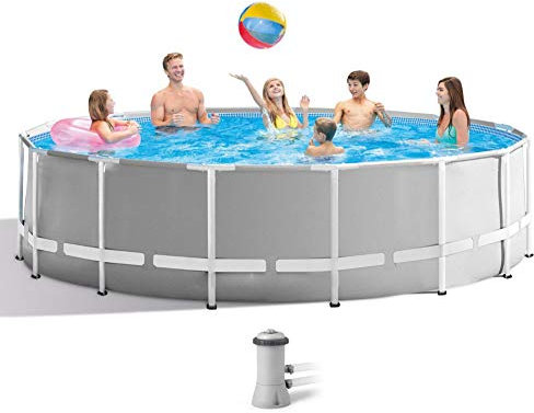 Durable tool Intex 26726 - Set di Pompa, scaletta e Copertura per Piscina, 4,6 m