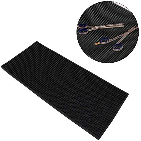 Tapis de station de barbier, Protection antidérapante d’outils de coupe, ciseaux de coiffeur Salon de PVC, Barber Shop