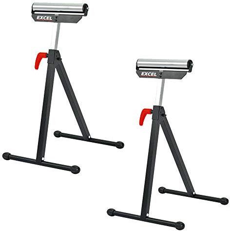 Excel Universal Telescopic Workbench Roller Stand with Adjustable Height Easy Storage twin pack