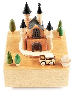 Jaeknxcg Holz Spieluhr Spieldose mit Musik Klassische Holz Handwerk für Geburtstags Weihnachten Home Dekoration Haus
