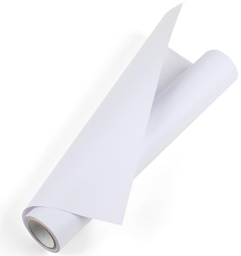 Prime Vinyl Vinylfolie Plotter -30cm x 305cm- matt Weiß Permanentes selbstklebendes Vinyl, Plotterfolie Rollen Rückseite Vinyl für Silhouette Cameo, die meisten Schneidemaschine