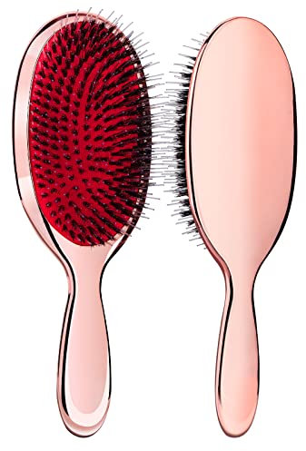 Sibba Anti-static Hair Brush Paddle Massage Detangle Natural Bristle Cushion Nylon Brush Comb for Women