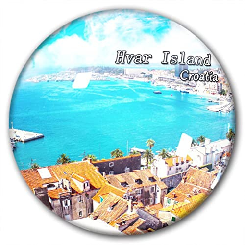 Kühlschrankmagnet Kroatien Hvar Insel Kühlschrankmagnet Aufkleber Dekorativer Magnet Reise-Souvenir Kristallglas
