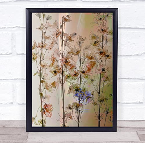 Fingerprint Designs Flower Vase Hortensia Creative Edit Flowers Flora Floral Pastel Wall Art Print