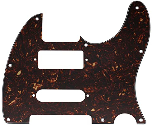 Musiclily Pro 8 Löcher Gitarren Schlagbrett Pickguard für Brent Mason Tele Style E-Gitarre, 4-lagig Tortoise