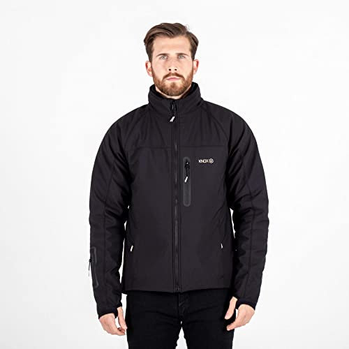 Knox Dual Pro 3in1 wasserdichte Motorrad Textiljacke, schwarz, 2XL