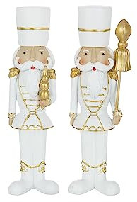 J-Line Casse Noisette Resine Blanc/Or Large Assortiment De 2 - 2 unités