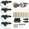 Hombasing 12V Cierre Centralizado Universal Coche, con 4 Actuadores de Cerradura de Puertas y 2 Mandos a Distancia, Controlable de 50 a 80M, con Alarma Coche y BotóN de LiberacióN de Equipaje