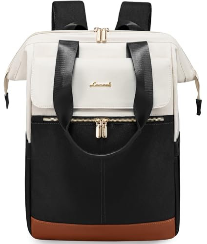 LOVEVOOK Rucksack Damen, Laptop Schulrucksack Teenager Wasserdicht, Schultasche Mädchen Arbeitstasche 15.6 Zoll, Reiserucksack Backpack Women elegant, Tagesrucksäcke Handtasche 2 in 1 für Schule Uni