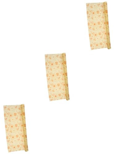 SOLUSTRE 3rollen Bienenwachstuch Für Lebensmittel Wiederverwendbare Verpackung Aus Bio-Baumwolle Frischhaltefolie Für Obst Käse Snacks Und Brot -