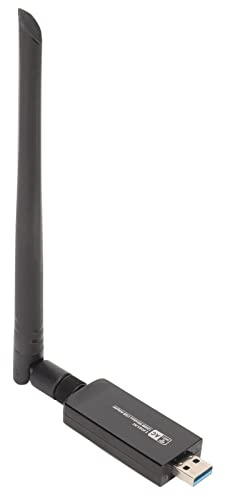 Adaptador WiFi USB Inalámbrico para PC, 1200Mbps 5G 2.4G Adaptador WiFi de Antenas de Alta Ganancia de Banda Dual 5dBi para Android, Linux, Win 7 8 10 XP