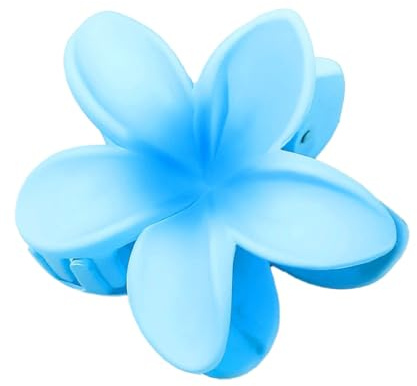 Wambere 1 Stück Damen Blumen Haarklammern Blumenhaarnadel Haarspangen Krallenclip rutschfeste Kunststoff Haarnadel Haarclips Kopfbedeckung Haarschmuck für Frauen Mädchen für Tägliches Tragen,Blau