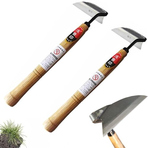 Faucille de désherbage japonaise, outil à main de faucille de désherbage de jardinage, faucille de désherbage à long manche, idéale pour le désherbage et l'agriculture, désherbage et agriculture effic