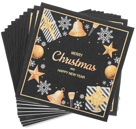 Alipis 1tasche Weihnachtsservietten Einwegservietten Aus Papier Mit Weihnachtsmotiven Bedrucktes Seidenpapier Für Weihnachtsessen Dekorative Servietten Für Partys