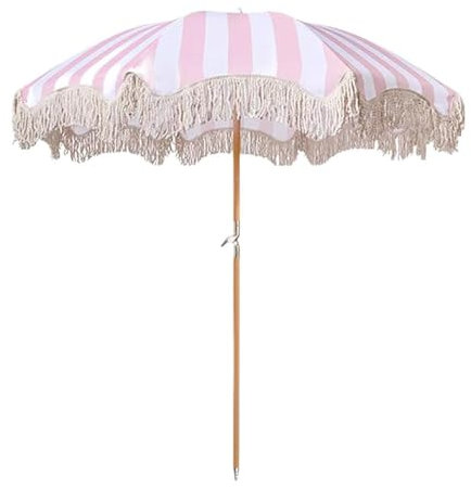 Parasol de Plage Hawaïen Inclinable de 2m avec Franges Parapluie de Jardin Parasol de Balcon Portable Anti-UV Parasol de marché pour Plage, Patio, Piscine, Balcon (Color : A), a