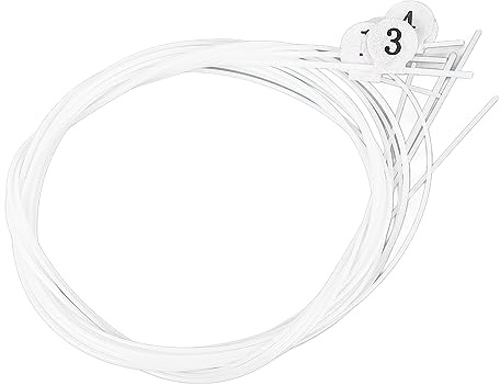 Delaman Cuerdas de repuesto para ukelele, 4 cuerdas de nailon de repuesto, buena calidad de sonido, color blanco para ukelele