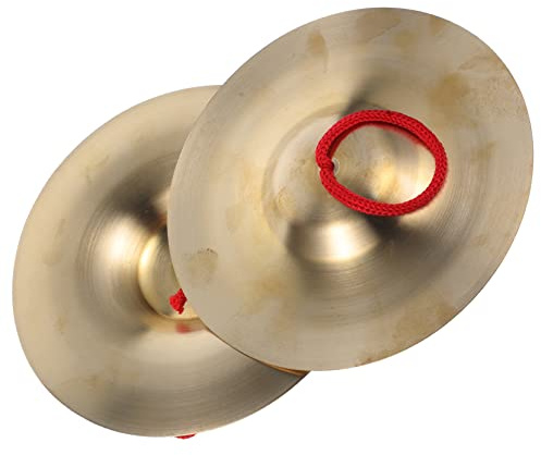 Vaguelly Platillos De Mano De Metal De 15 Cm para Niños, Par De Platillos Educativos De Cobre para Instrumentos De Percusión, Ideales para Fiestas, Presentaciones y Desarrollo Musical Infantil