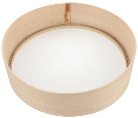 Kisangel Holzsieb Für Feines Mehl Handgefertigter Mehlsieb Für Backwaren Langlebig Und Rostfrei Zur Filtration Von Mehl Und Matcha