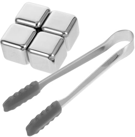 ERINGOGO Whiskey Ice Cubes Stainless Steel Metal Ice Cube Holder Reusable Easy Maintenance