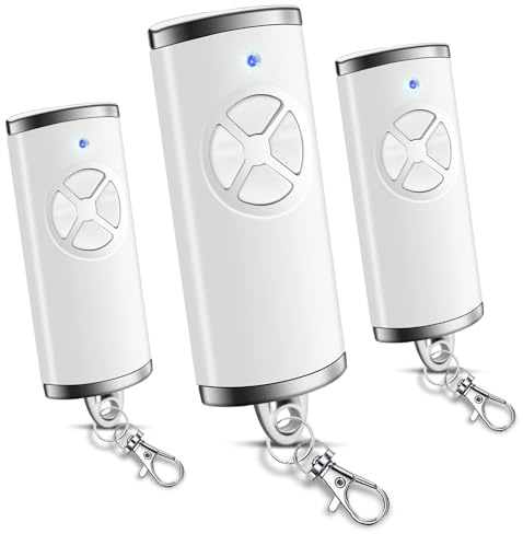 868,3 BS MHz Telecommande Portail Hörmann, 4 Canaux Télécommande de Rechange Bip Portail Porte De Garage Compatible avec Hörmann HSE2-868-BS, HSE-4-868-BS, HS1-868-BS, HS4-868-BS, 3PCS Blanc
