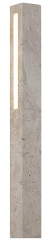Applique da Parete Moderne da 19,7 in Pietra Naturale, Lampada in Pietra Gialla, Lampada da Bagno Quadrata Lunga, Lampada da Tavolo a LED con Montaggio Caldo, cablata su 2 Lati, s
