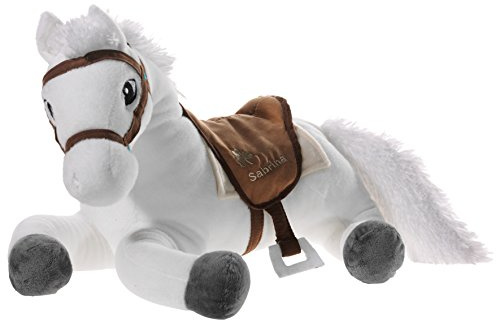 Bibi & Tina 637672 - Pferd, Sabrina liegend, weiß/braun, 50 cm