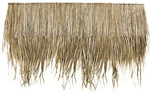 Thaiboo 30x Panneaux de toit en bardeaux de palme Feuilles de palmier | 100% matériel naturel | Résistant aux intempéries Imperméable et durable | Intérieur et extérieur | 115cm x 80cm | 30 pièces