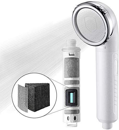 Miniwell Duschkopf mit Filter L750 - Filter-Duschkopf - Gefilterter Duschkopf - Duschfilter - Filter für Dusche - 99% Entfernung von Chlor und Wasser-Verunreinigungen (Duschkopf ohne Schlauch)
