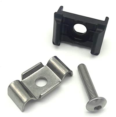 20 x Auflagebock Befestigung Gittermatten Zaun Schwarz 40 x 60 mm Halterung Zaunpfosten
