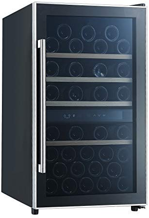 Respekta Weinkühlschrank freistehend für 49 Standardflaschen / 116 L Nutzinhalt / Regelbares Thermostat 5° - 22°C / Touch Control / LED Leuchte / Wechselbarer Türanschlag / Max. 41 dB / WKS 49