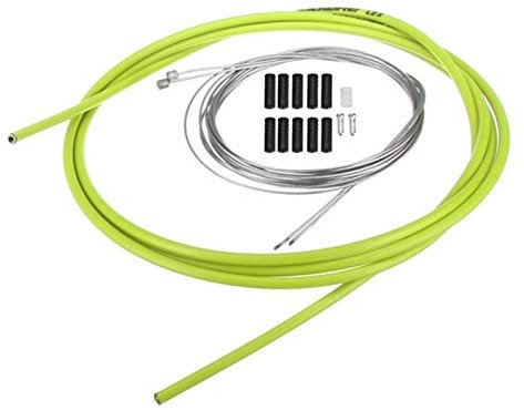 DLRSET Schaltzug, Universal-3m / 9.8ft Fahrrad-Basis Brems & Shift Umwerfer Kabel Linie Draht 4mm / 5mm, Gebirgsstraßen-Fahrrad-Kabel Radfahren (Color : Green)
