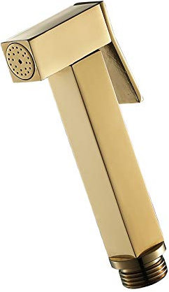 GLYYR Pulvérisateur de Bidet, Bidet Spray Laiton Douchette à Main Bidet Carré Pulvérisation de Toilette pour Hygiène Personnelle,Titanium Gold