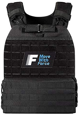 Force Fitness - Gilet pesato, 10 kg, colore: Nero