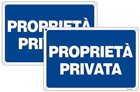 Goodvia Cartel propieta privada de metal de 20 x 30 cm, señalización alética de propiedad privada de aluminio, reflectante, impermeable y resistente a los rayos UV